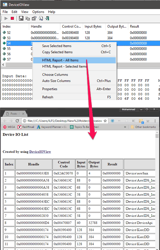 DeviceIOView HT^ML reports